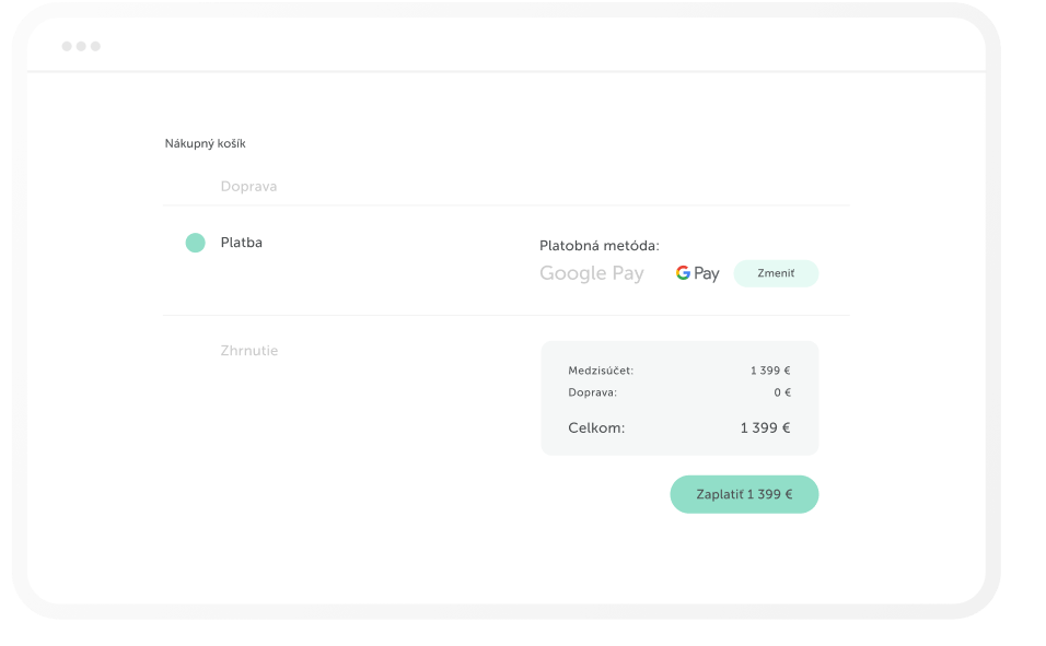 Google Pay na platobnej bráne